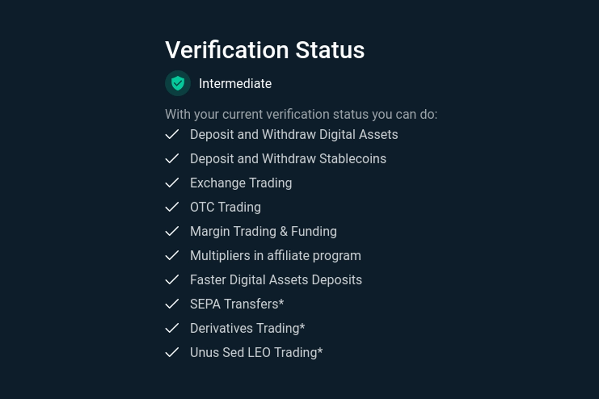 Bitfinex KYC