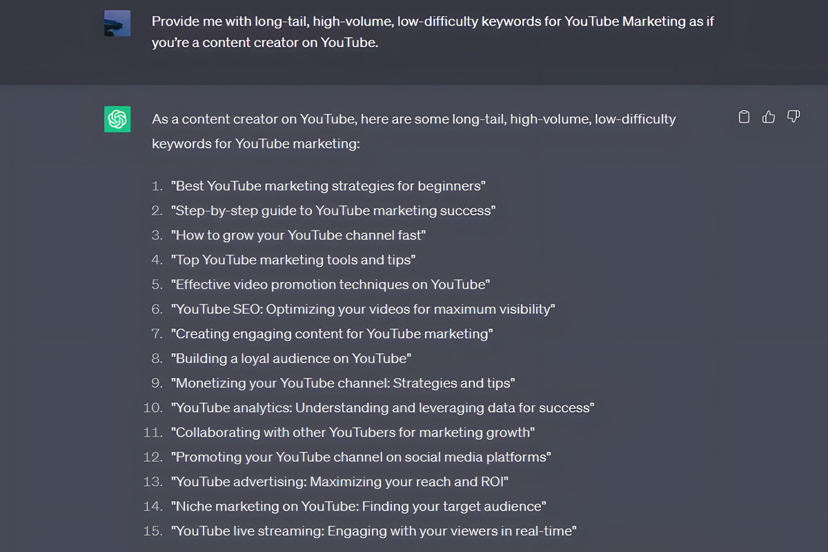 ChatGPT Long-Tail Keywords