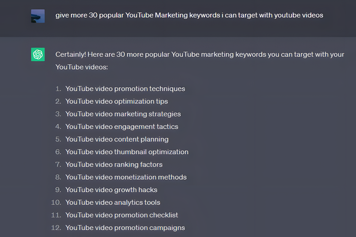 ChatGPT More Marketing Keywords