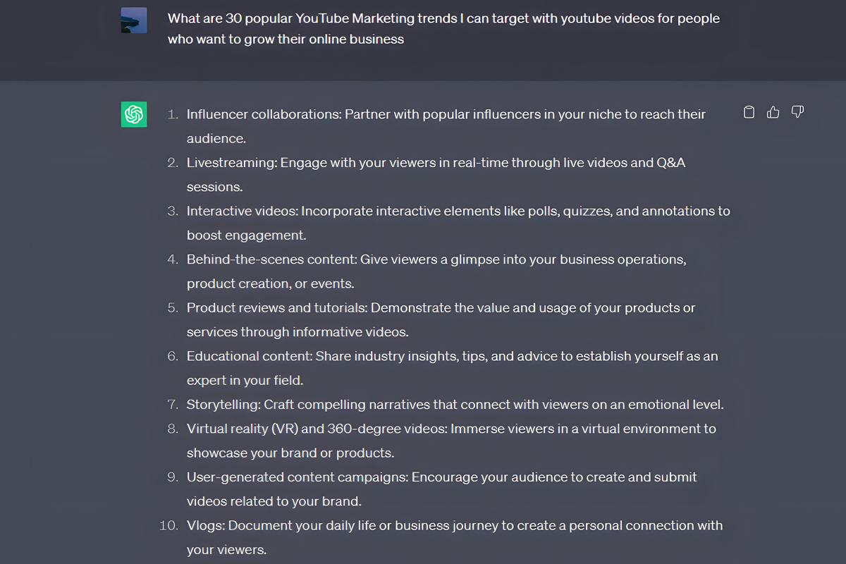 ChatGPT Niche Trends