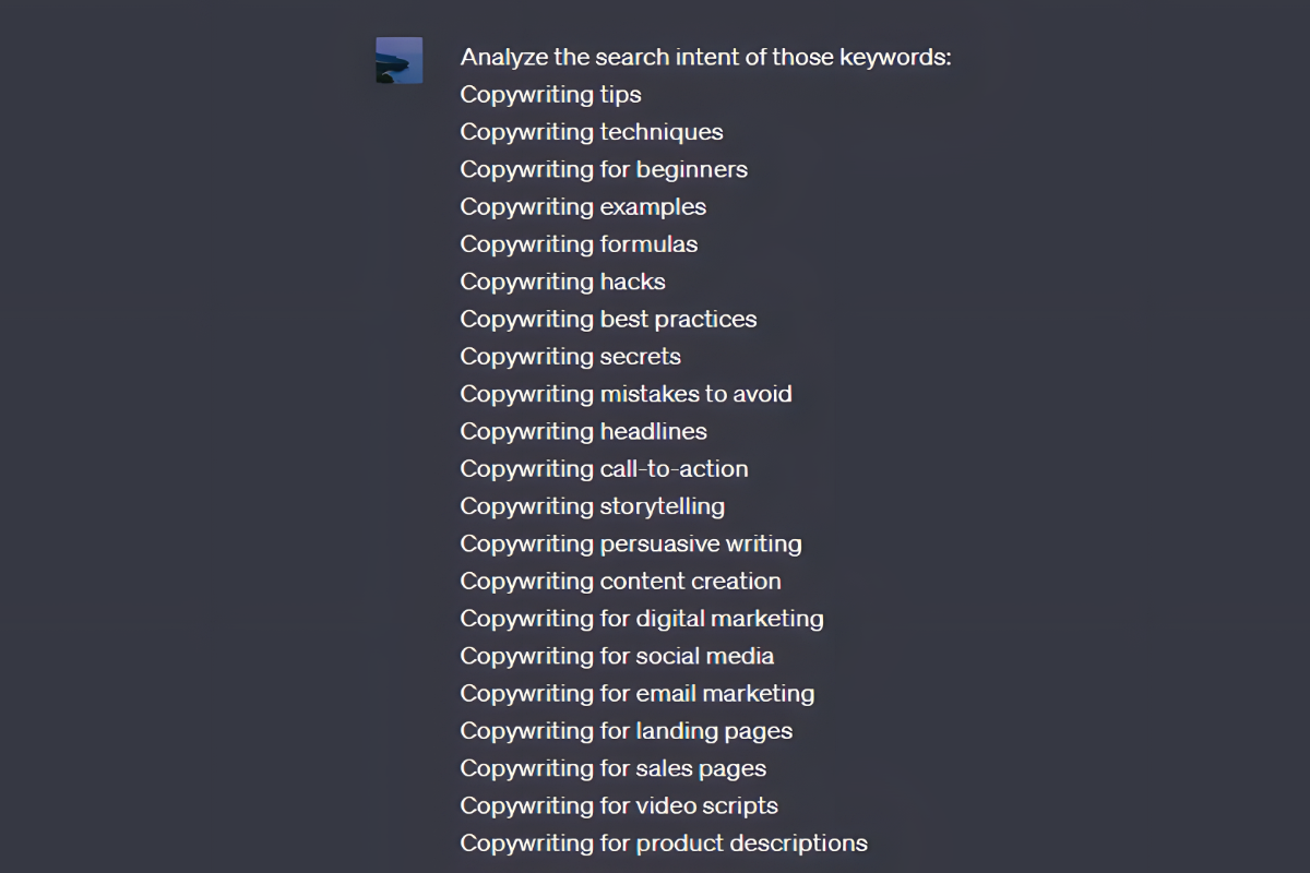 ChatGPT Search Intent