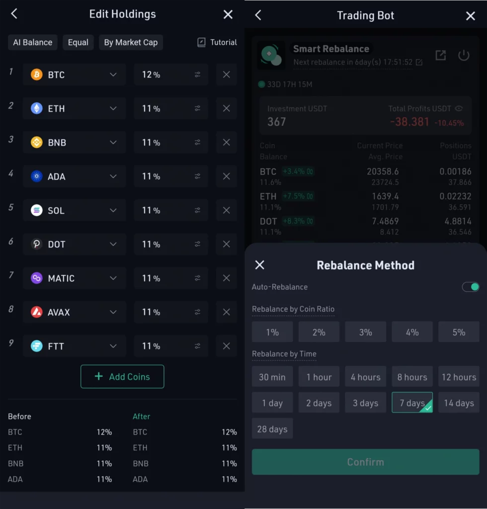 Kucoin Smart Rebalancing Bot